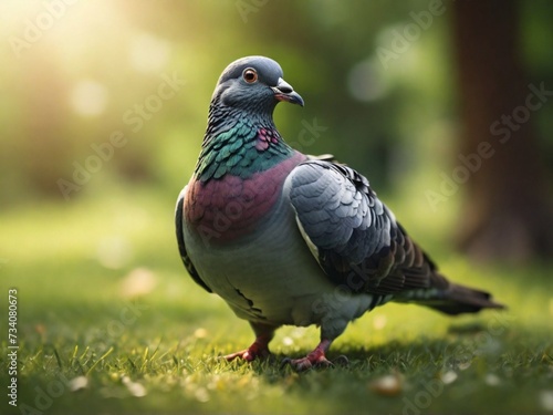 pigeon on the grass © Khaadi