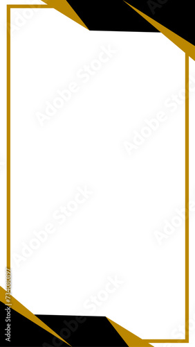 Elegant Black and yellow Frame for Design Projects vector graphics , background with lines
