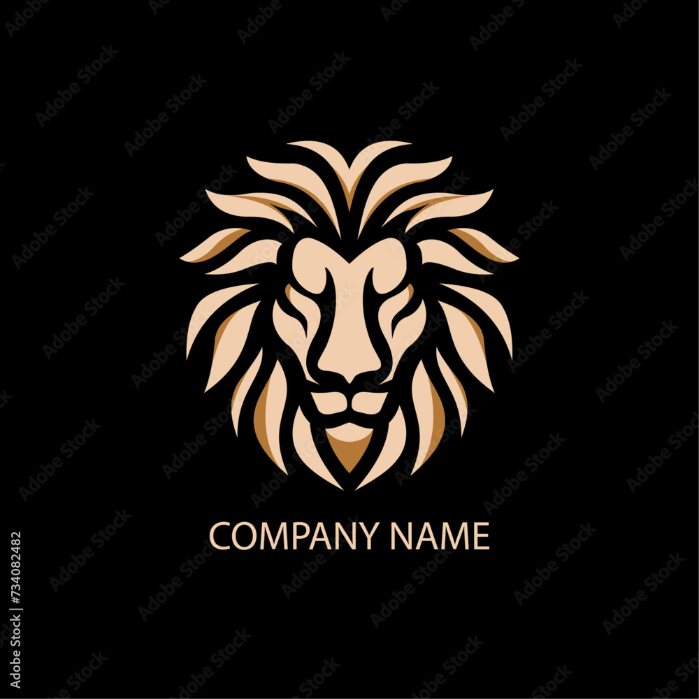 lion head logo design 