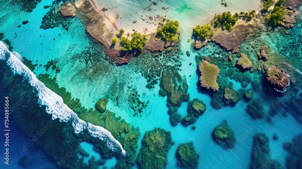 biodiversity coral reefs aerial view