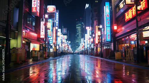 Tokyo Japan. The night view of Kabu
