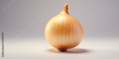 Onion on a light gray background