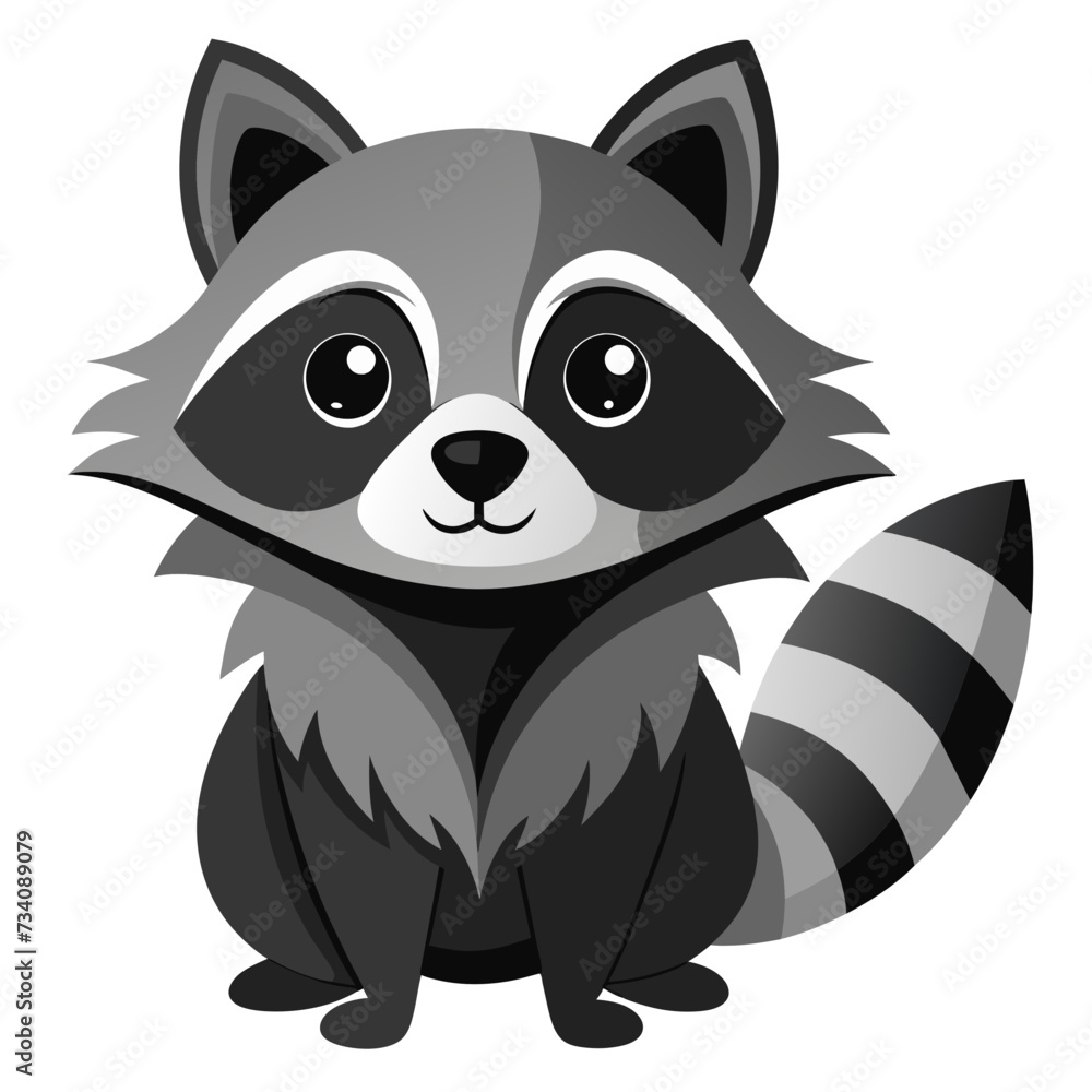 Clever Raccoon Illustration Adorable Artwork of the Mischievous Creature Clever Raccoon Illustration Adorable Artwork of the Mischievous Creature