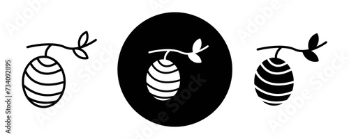 Cocoon outline icon collection or set. Cocoon Thin vector line art