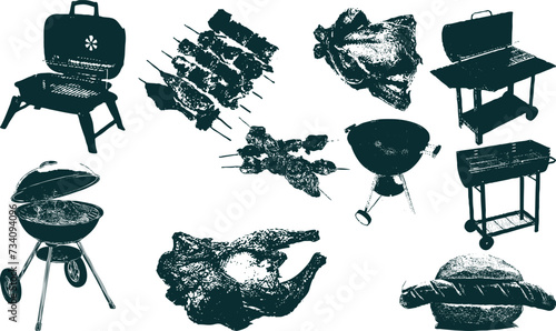 chicken collection vector