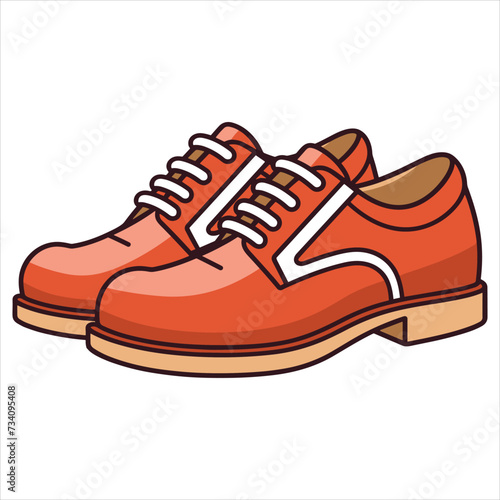 shoes flat icon outline in the style of simple vector