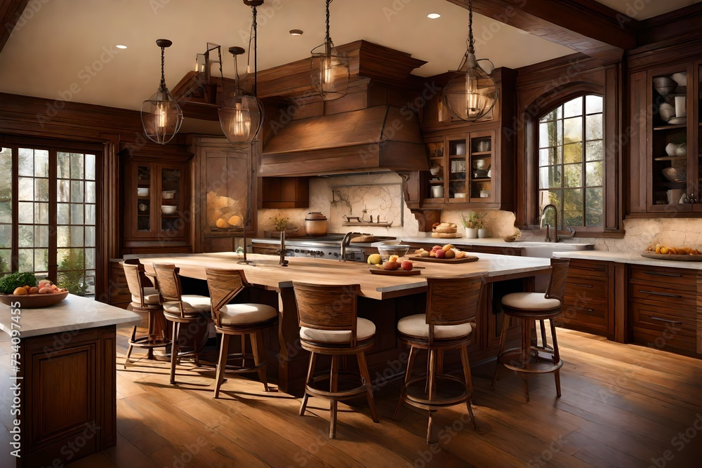 A kitchen featuring a cozy fireplace with seating, creating a warm and inviting atmosphere for gatherings. A kitchen featuring a cozy fireplace with seating, creating a warm and inviting atmosphere for gatherings.