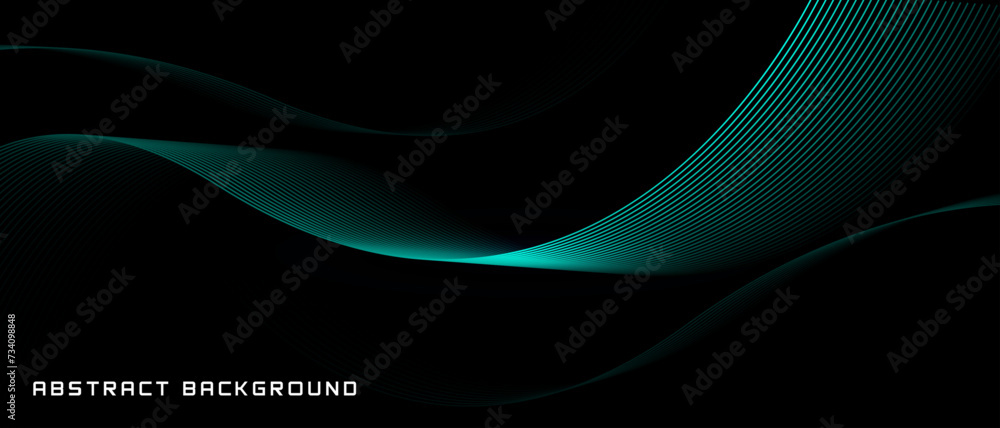 © MD SALEH AKRAM - Abstract glowing geometric lines on dark background. Futuristic technology concept for AI and all Digital Communications also for poster, cover, banner, brochure, website