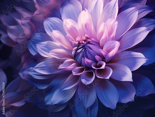 Purple flower standing in some leaves © Generative Ai