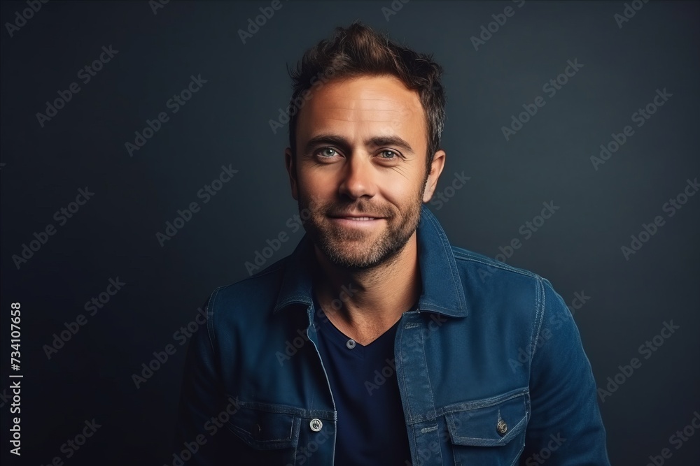 Portrait of a handsome man over dark background. Men's beauty, fashion. Portrait of a handsome man over dark background. Men's beauty, fashion.