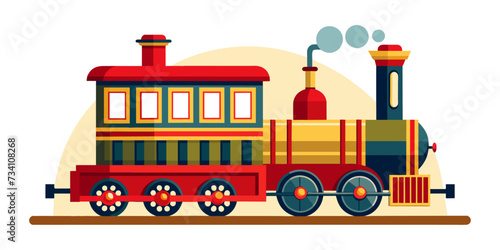 train isolated on white background
