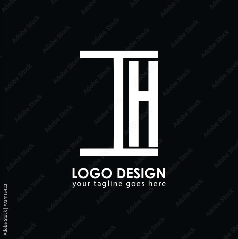 IH IH Logo Design, Creative Minimal Letter IH IH Monogram IH IH Logo Design, Creative Minimal Letter IH IH Monogram