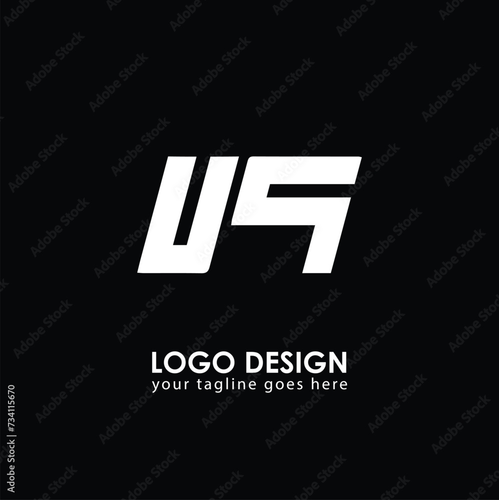 Fototapeta premium UQ UQ Logo Design, Creative Minimal Letter UQ UQ Monogram
