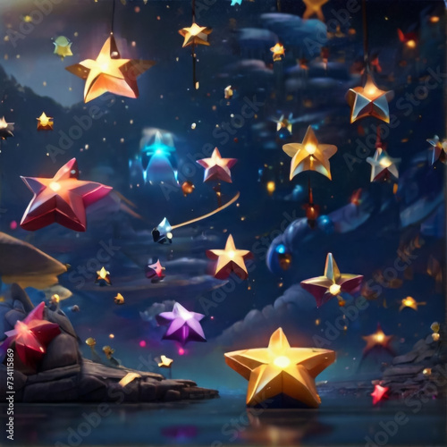 Star designKid staring at night sky background dark art

 photo