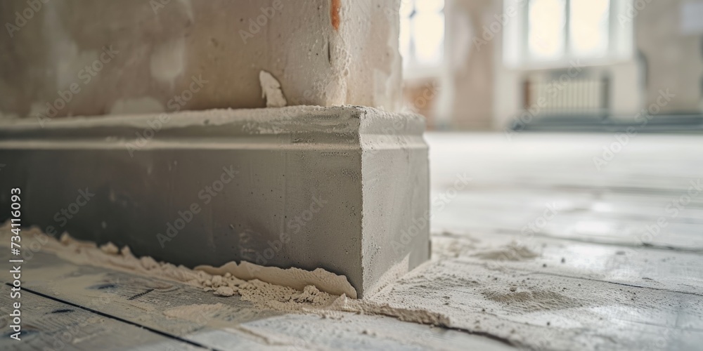 Close-up view of a corner of a building under construction. Suitable for architectural projects or construction industry-related designs Close-up view of a corner of a building under construction. Suitable for architectural projects or construction industry-related designs