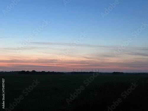 sunset over the fields © Mentall Wellness