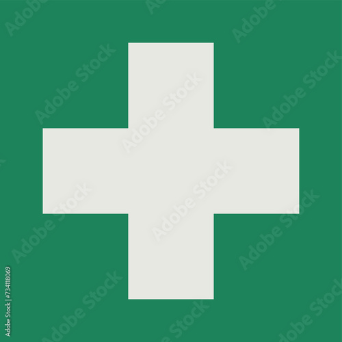 SAFETY CONDITION SIGN PICTOGRAM, FIRST AID ISO 7010 – E003, VECTOR