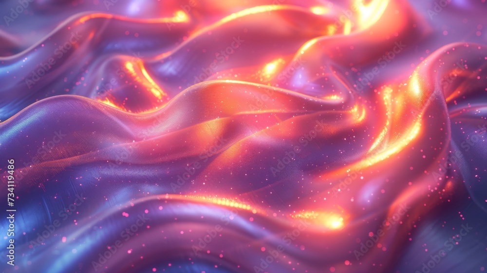 Obraz premium abstract wavy background with glowing lines and waves. Generative AI
