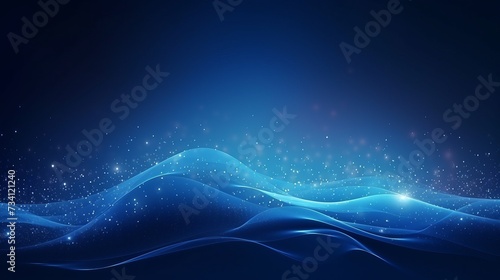 Abstract futuristic wavy background. waves of particles and dots.technology background with blue light, digital wave effect, corporate concept