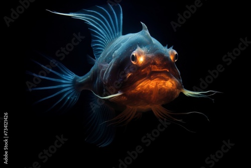 fairy ocean monster looking like a deep-sea anglerfish