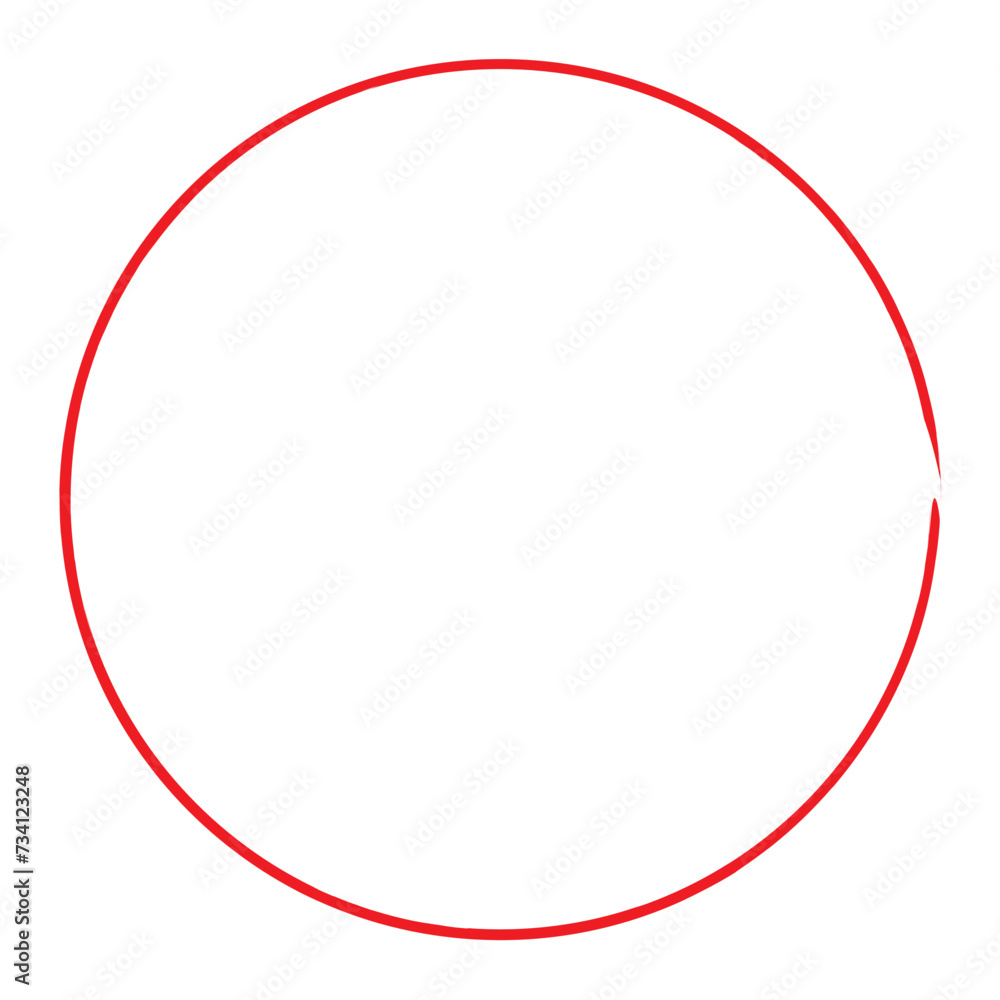 Red grunge circle brush. Ink frame vector illustration. Red grunge circle brush. Ink frame vector illustration.