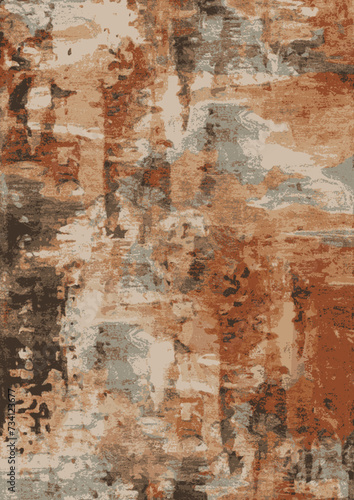  Dirty and rusty watercolor brush stroke carpet pattern