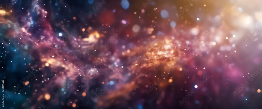 Abstract background. Fantastic space background. Bokeh effect. Abstract universe. AI generated Abstract background. Fantastic space background. Bokeh effect. Abstract universe. AI generated
