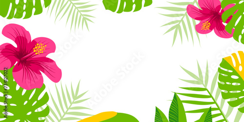 Asian american, native hawaiian and pacific islander heritage month. Vector banner for social media. Illustration with text and hibiscus. Asian Pacific American Heritage Month on white background.