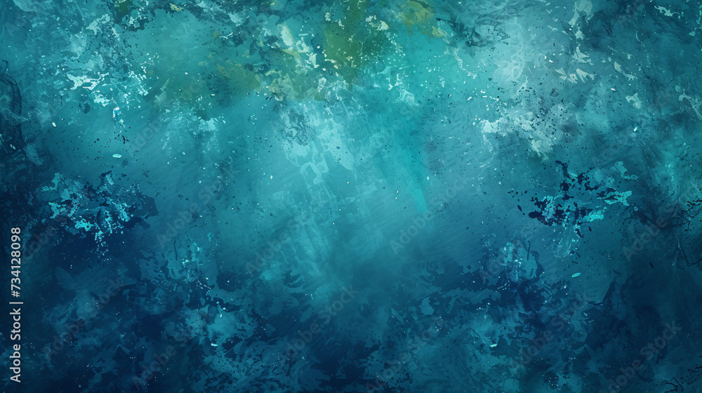 Watercolor Turquoise Grunge background.