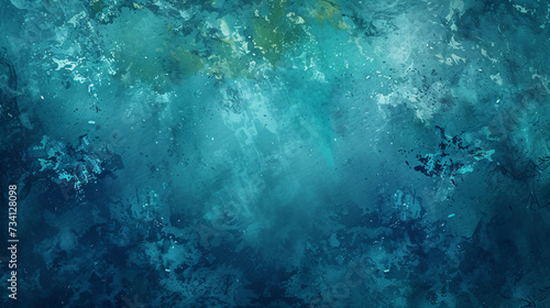 Watercolor Turquoise Grunge background.