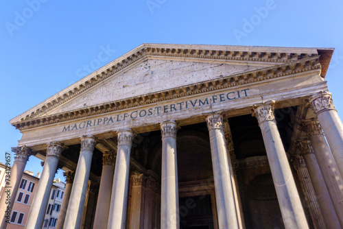 Facade of the Pantheon in Rome