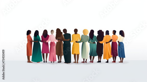 Sisterhood of diverse women, International women's day