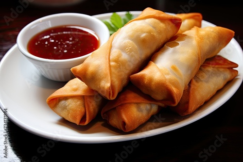 Fried Egg Rolls and Dipping...