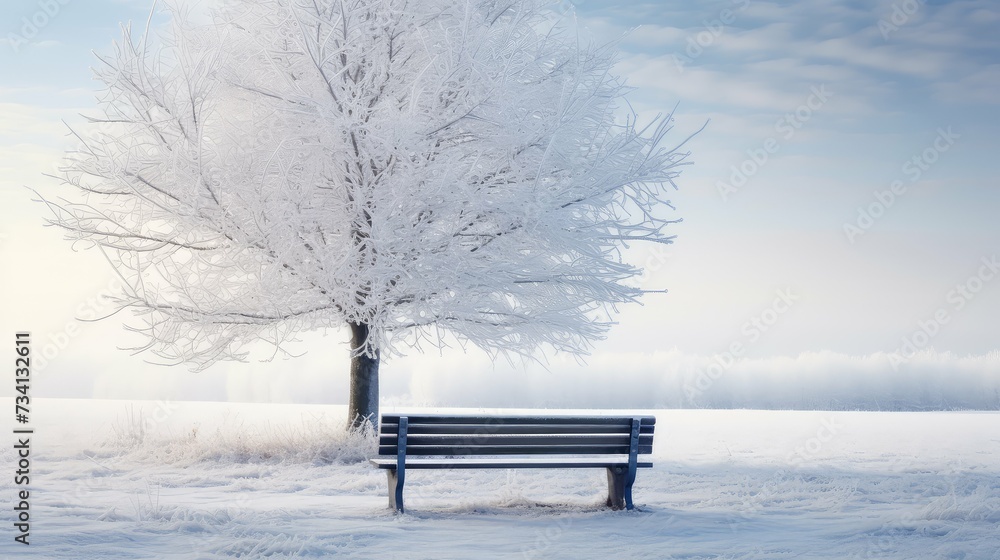 frost winter bench