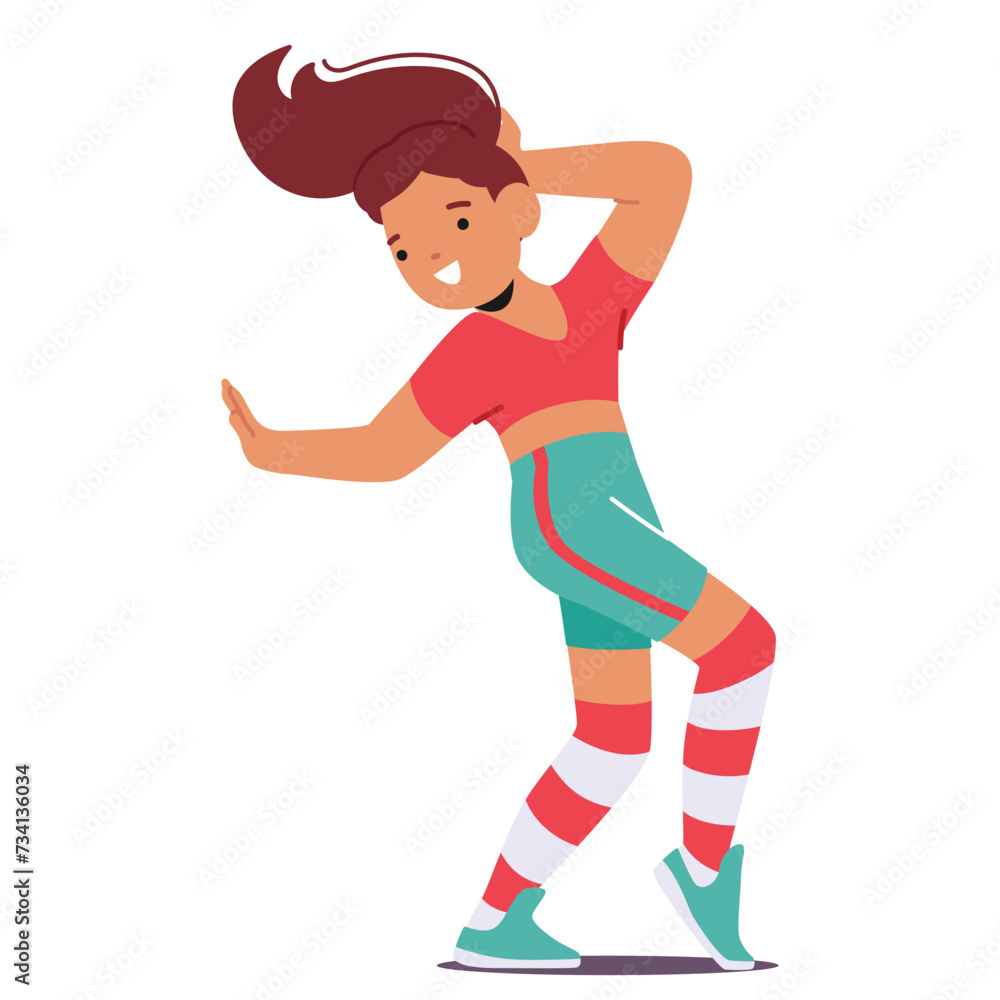 Lively Scene Unfolds As A Kid Grooves To The Beat Of Retro Disco, Girl Character Channeling The Vibrant Spirit Of 70s Lively Scene Unfolds As A Kid Grooves To The Beat Of Retro Disco, Girl Character Channeling The Vibrant Spirit Of 70s