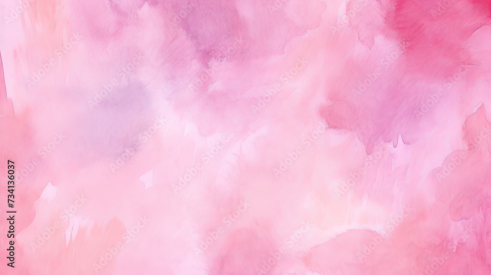 Pink paper watercolor texture background. For design backdrop banner for love valentine day