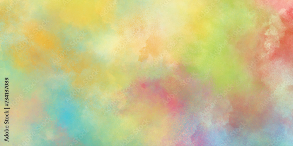Rainbow colors watercolor paint splashes watercolor background with stains, soft colorful abstract watercolor paint background design, watercolor paper textured illustration with splashes.