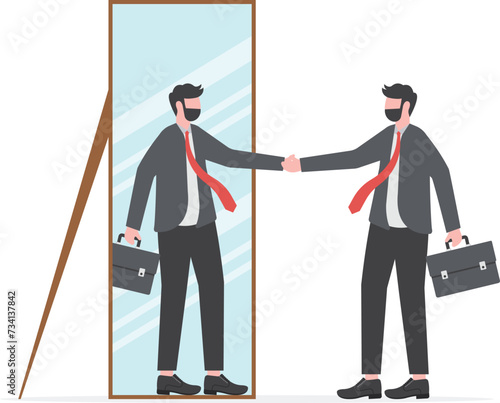 Self confidence or self esteem believe in yourself, positive attitude to success, ambition or determination to achieve goals, 

