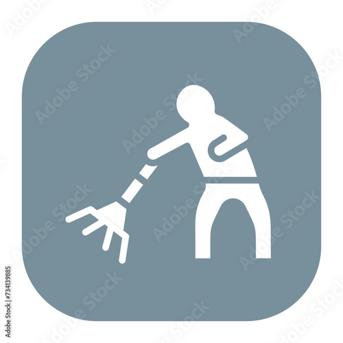 Man Sweeping Floor Icon