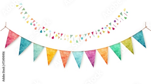 Festive multicolored garland decoration for party ambiance