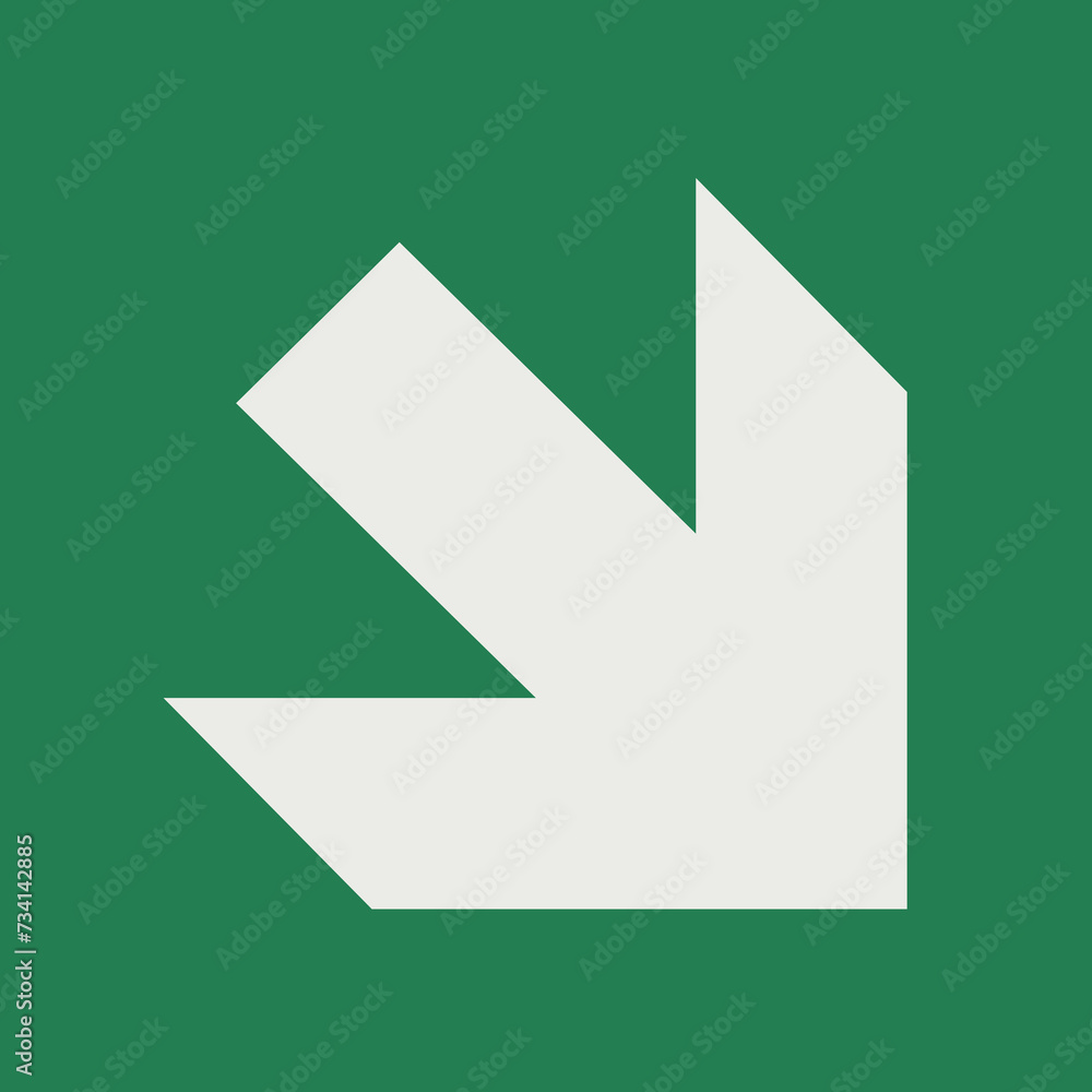SAFETY CONDITION SIGN PICTOGRAM, DIRECTION ARROW (45° ANGLE) ISO 7010 – E006 SAFETY CONDITION SIGN PICTOGRAM, DIRECTION ARROW (45° ANGLE) ISO 7010 – E006