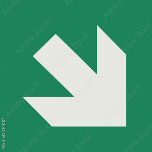 Free Download SAFETY CONDITION SIGN PICTOGRAM, DIRECTION ARROW (45° ANGLE) ISO 7010 – E006, VECTOR - GFXLoad