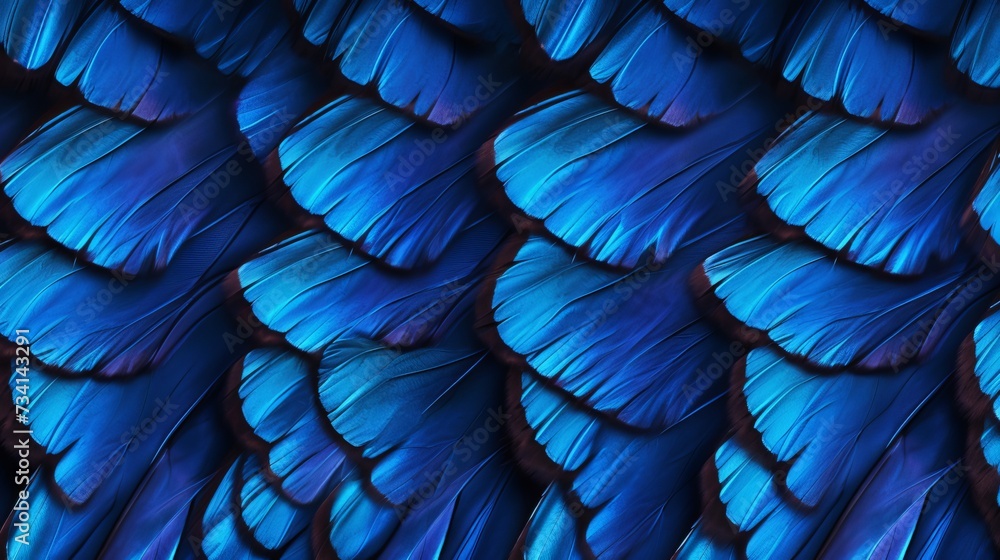 Obraz premium Wings of a blue tropical morpho butterfly. abstract pattern from morpho wings.