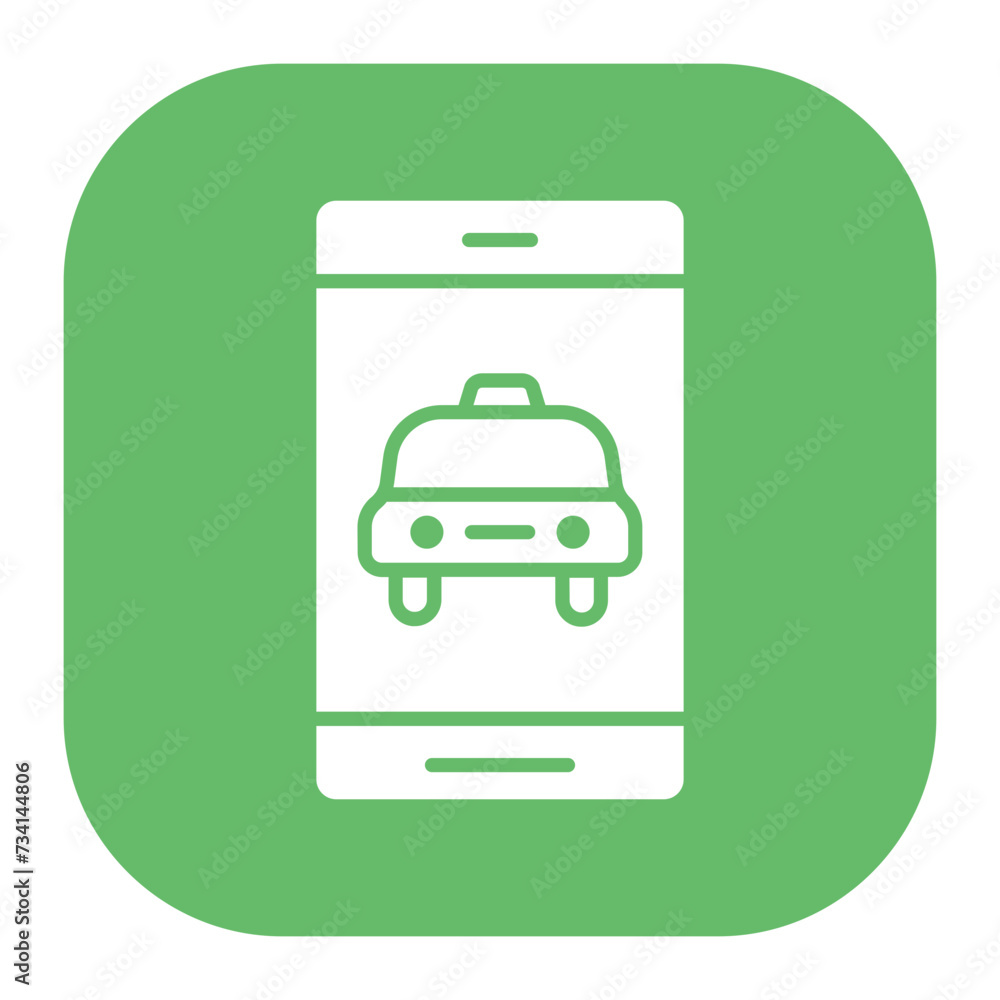 Mobile Taxi Icon