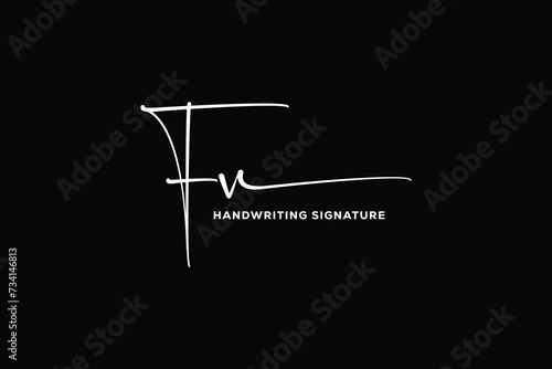  FV initials Handwriting signature logo. FV Hand drawn Calligraphy lettering Vector. FV letter real estate, beauty, photography letter logo design.