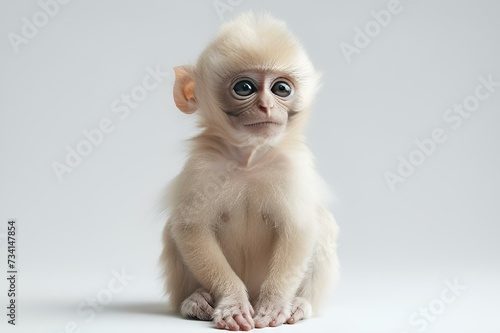 Adorable Baby Simian in Pastel Paradise