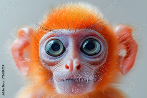 Sweet Baby Monkey. Innocence in Pastel Harmony