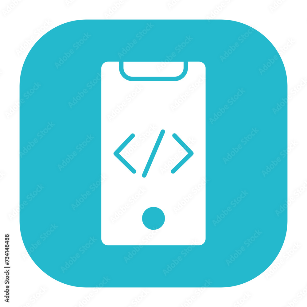 Mobile Coding Icon