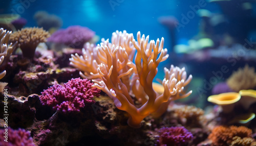 Underwater beauty colorful fish, coral, and sea life generated by AI