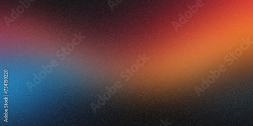 Orange yellow gold blue abstract background. Color gradient, ombre. Vibrant multicolor abstract background. Colorful Palette for Design Projects. Rough, grain, noise,grungy.Design.Template.